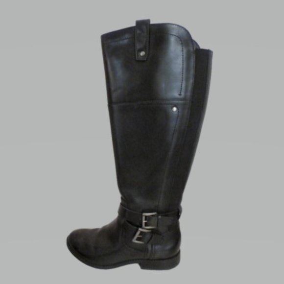 Marc Fisher 5M Black Tall Riding Boot with Buckle - Picture 5 of 6